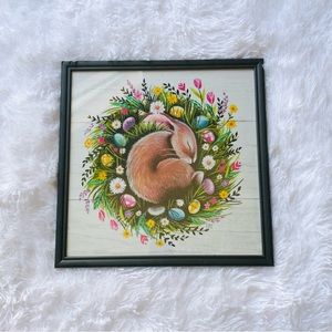 Easter Bunny Floral Frame Decor